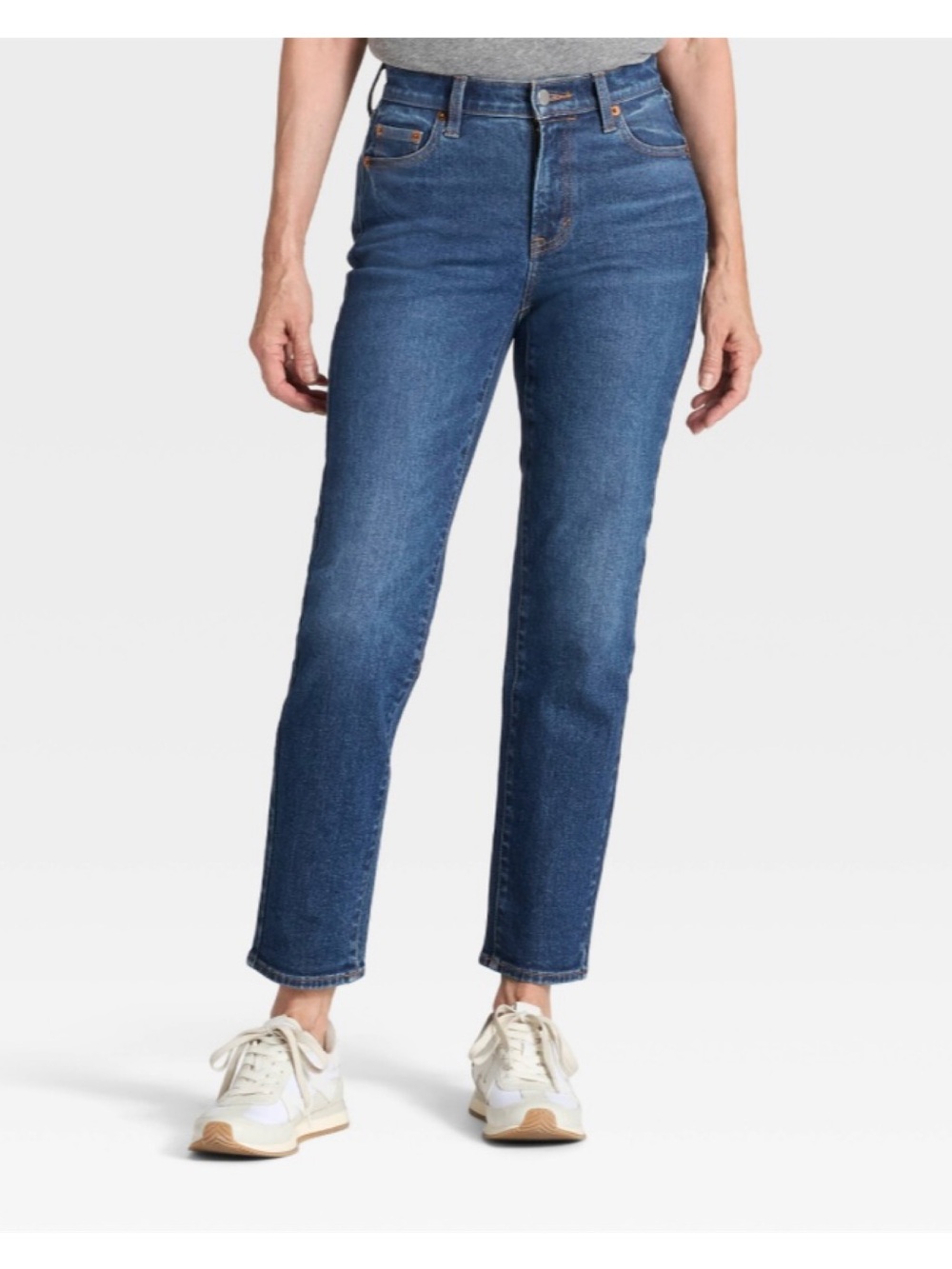 Universal Thread Mid-Rise 80's Slim Straight Ankle Jeans (Dark Wash - 16 Short)